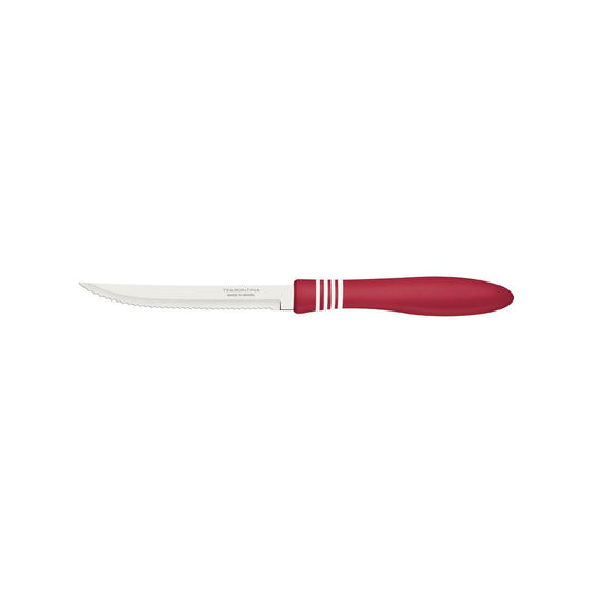 Cor & Cor Steak Knife Set – 2 Pieces – Red Handles – Stainless Steel Blades for Precise Meat Cutting
