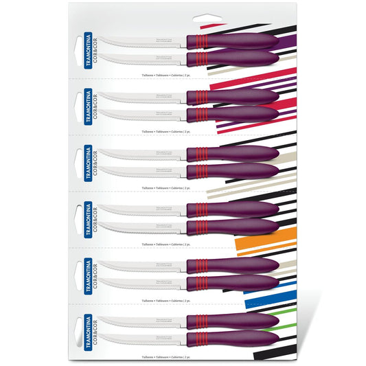Cor And Cor Steak Knives Set - 2 Pieces, Purple