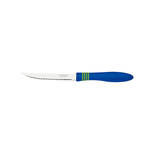 Cor & Cor Steak Knife – Stainless Steel Blade with Blue Polypropylene Handle – Sharp, Durable, and Comfortable for Steak, BBQ, and Kitchen Use – 1 Piece