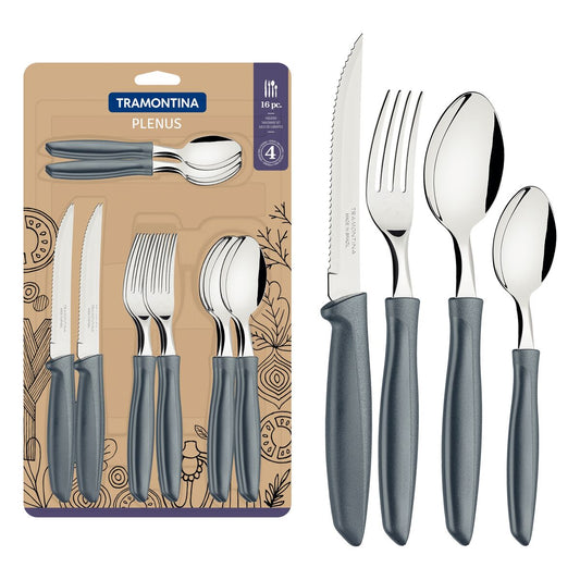 Cutlery Set – 16 Pieces – Includes Knives, Forks, Spoons – Stainless Steel Blades – Functional Flatware for 4 People