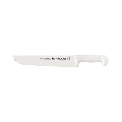 Professional 10" Carving Knife, Stainless Steel Blade, White Polypropylene Handle