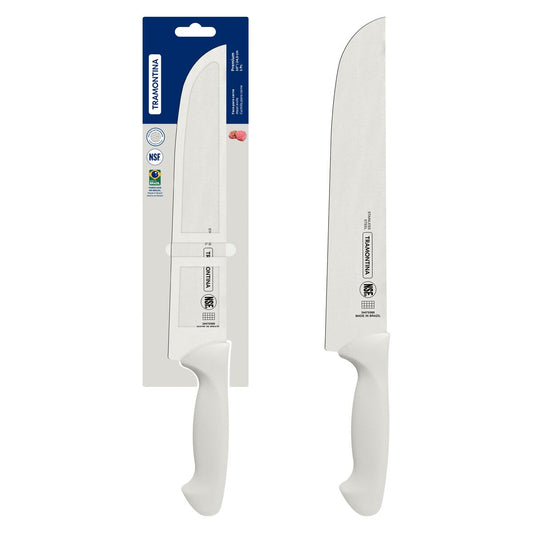 Premium Stainless Steel Steak Chef Knife with Handle, 10-Inch Blade, White - Designed for High Performance and Durability, Ideal for Professional and Home Kitchens, Precision Craf