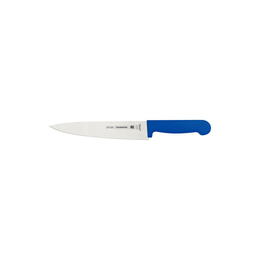 Professional Meat Knife – 8-Inch Stainless Steel Blade with Blue Textured Polypropylene Handle – Sharp & Long-Lasting