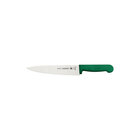 Professional Meat Knife – 8-Inch Stainless Steel Blade – Green Polypropylene Handle – Sharp & Sturdy