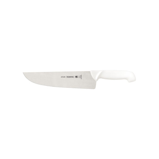 Professional Regular Curved Butcher Knife, 10-Inch Size, White