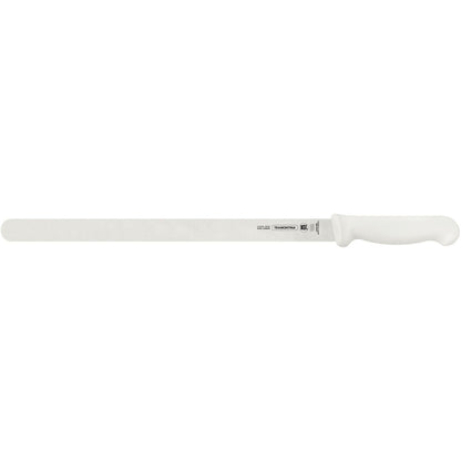 Professional Slicing Knife, 16-Inch Stainless Steel Blade with White Polypropylene Handle, Durable and Sharp, Ideal for Slicing Meat, Roasts, and BBQ