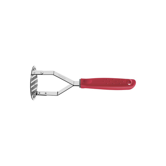 Stainless Steel Potato Masher, Ergonomic Handle, Durable Kitchen Tool for Smooth Mashed Potatoes, Stylish Red Finish, Comfortable Grip, Rust-Resistant, Dishwasher Safe
