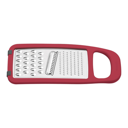 Utilitá Stainless Steel and ABS Grater with Red Rubber Base