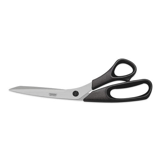 Heavy-Duty Stainless Steel Sewing Scissors - SUPER-CORT Precision Cut with Black Ergonomic Handle, Ideal for Fabric & Crafting, 25CM Length, 1 Piece