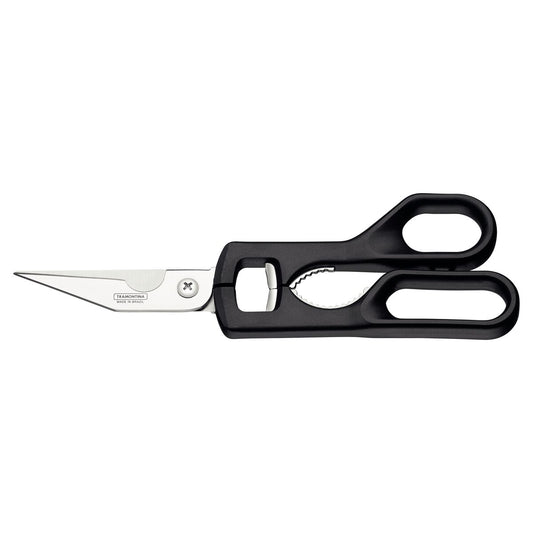 Supercort 9 Inches Kitchen Scissors with Stainless Steel Blades and Black Polypropylene Handle - Designed for High Performance and Durability, Ideal for Professional and Home Kitc