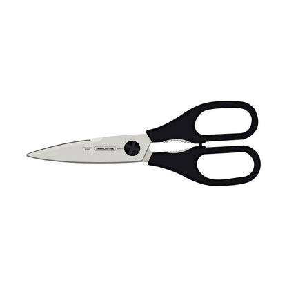 Supercort 8-Inch Multipurpose Scissors – Stainless Steel Blades with Black Polypropylene Handle – Sharp, Durable, and Versatile for Home, Office, and Kitchen Use – 1 Piece