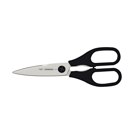 Supercort 8-Inch Multipurpose Scissors – Stainless Steel Blades with Black Polypropylene Handle – Sharp, Durable, and Versatile for Home, Office, and Kitchen Use – 1 Piece