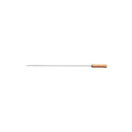 Barbecue Skewer, Stainless Steel Prong with Natural Wood Handle 55 CM, Durable Grilling Tool for Meats, Vegetables, and Kebabs