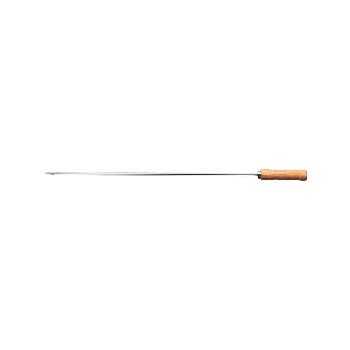 Barbecue Skewer, Stainless Steel Prong with Natural Wood Handle 75 CM, Durable Grilling Tool for Meats, Vegetables, and Kebabs