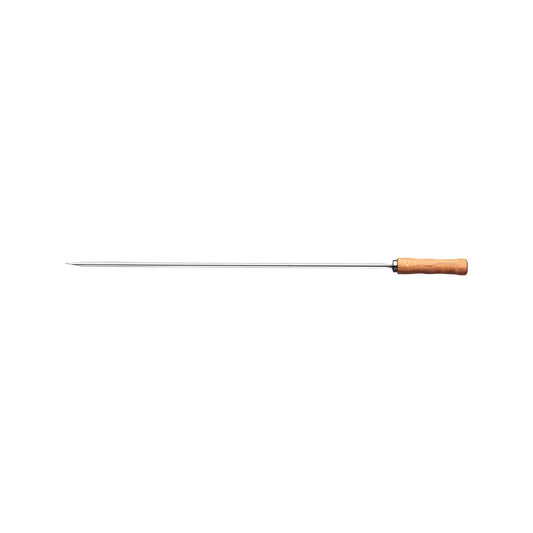 Barbecue Skewer, Stainless Steel Prong with Natural Wood Handle 75 CM, Durable Grilling Tool for Meats, Vegetables, and Kebabs