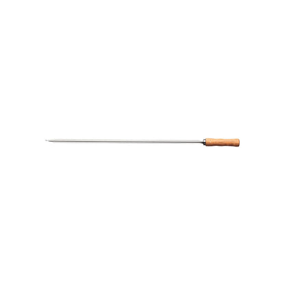 Barbecue Skewer, Stainless Steel Prong with Natural Wood Handle 65 CM, Durable Grilling Tool for Meats, Vegetables, and Kebabs
