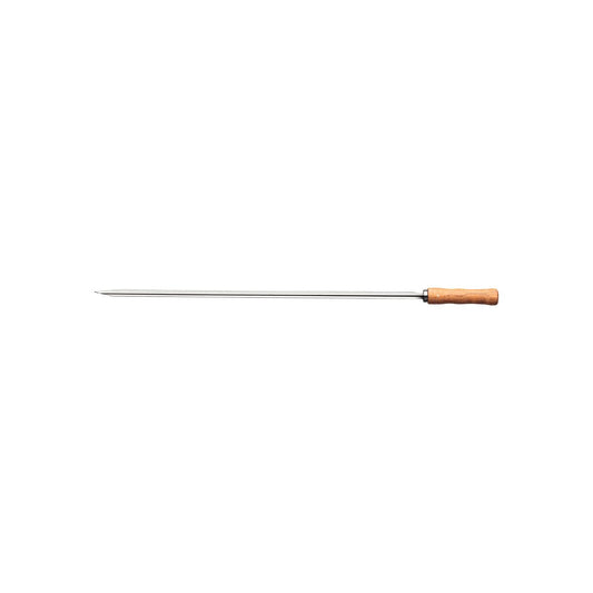 Barbecue Skewer, Stainless Steel Prong with Natural Wood Handle 65 CM, Durable Grilling Tool for Meats, Vegetables, and Kebabs
