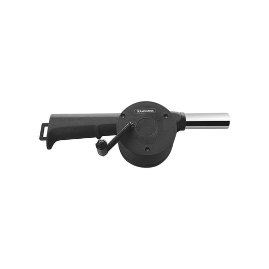 Churrasco Manual Charcoal Blower, Stainless Steel Tube, Hand-Crank Design, Battery-Free, Durable and Easy-to-Use BBQ Accessory