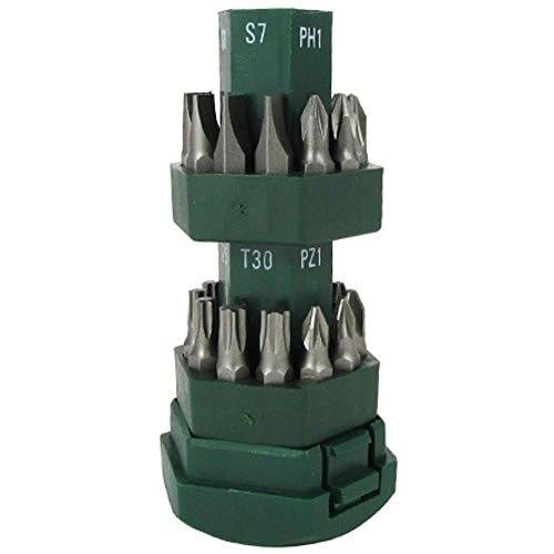 Bosch 25 Piece Big Bit Screwdriver Bit Set, Green, 17.7 x 15.8 x 9.8 inches, 2607019503