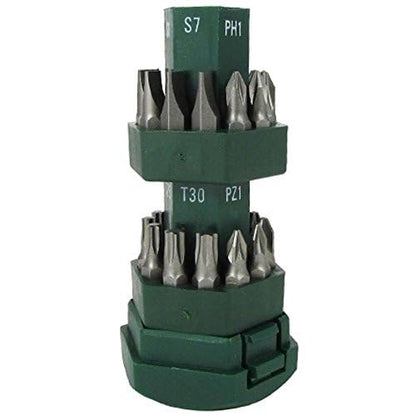 Bosch 25 Piece Big Bit Screwdriver Bit Set, Green, 17.7 x 15.8 x 9.8 inches, 2607019503