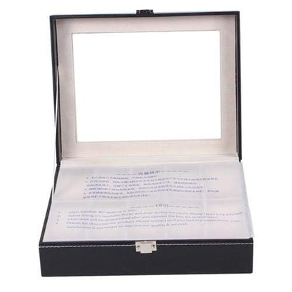 10 Grid Slots PU Leather Luxury Brand Watch Display Box Watches Case Jewelry Storage Holder Organizer