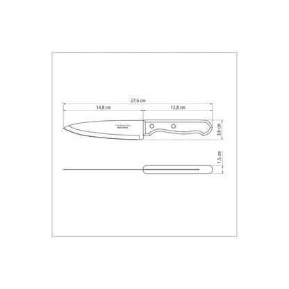 Dynamic Chef's Knife – Pack of 12 – Stainless Steel Blade with Natural Wood Handle – Versatile, Durable & Sharp for Daily Use