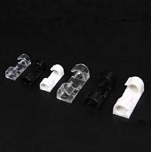 Cable Clips Organizer - 20 pcs - Self-Adhesive Drop Wire Holder Cord Management-Clear