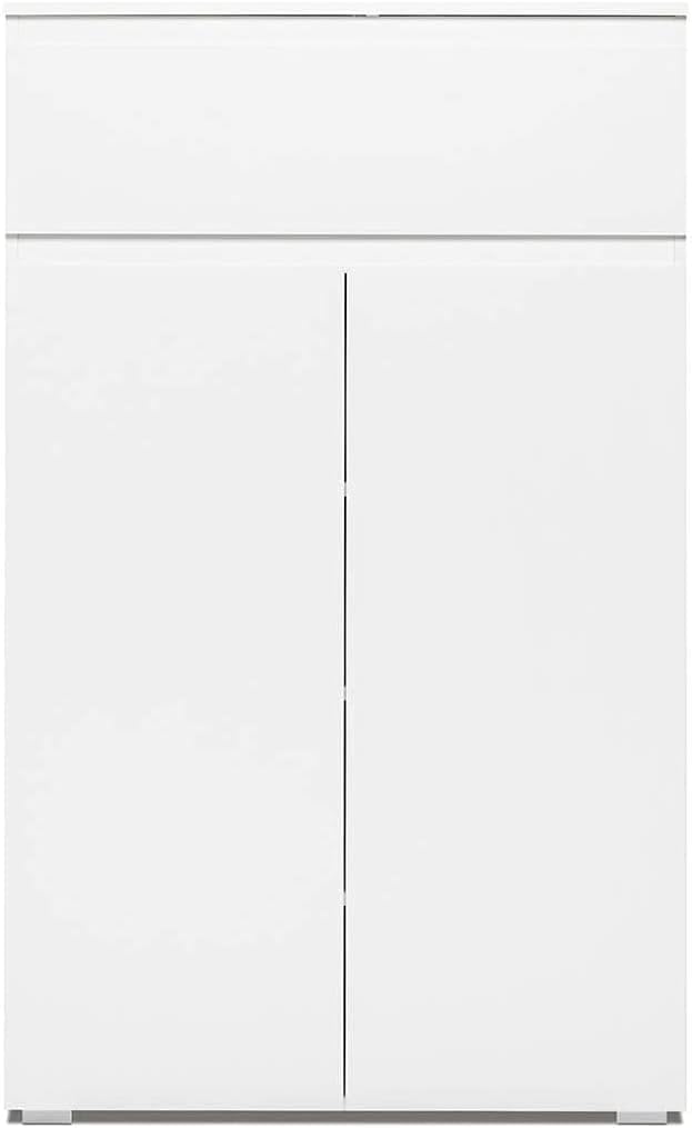 Modern White Shoe Rack, Elegant Wooden Shoe Storage Organizer with a Sleek Contemporary Design, Multi-Tier Shelving Unit for Entryway, Closet, or Bedroom, Fits Every Home Style