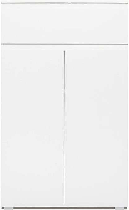 Modern White Shoe Rack, Elegant Wooden Shoe Storage Organizer with a Sleek Contemporary Design, Multi-Tier Shelving Unit for Entryway, Closet, or Bedroom, Fits Every Home Style