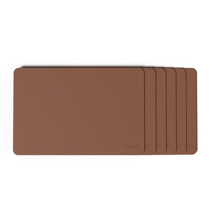 Premium Leather Placemats Set – Elegant Havan Brown, Heat-Resistant, Waterproof, Scratch-Resistant, Easy to Clean – Ideal for Dining & Coffee Tables