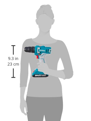 Total TDLI20051 Lithium-Ion Cordless Drill with 20V 1.5Ah Battery and Charger