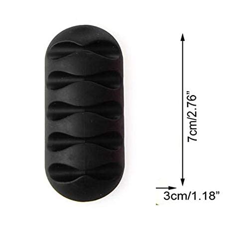 Fixing Clips Protector Clip Earphone cable Winder Organizer Charger cable Holder Fixing Clips (black colour)