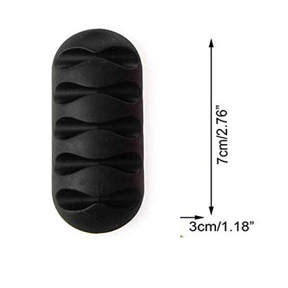 Fixing Clips Protector Clip Earphone cable Winder Organizer Charger cable Holder Fixing Clips (black colour)