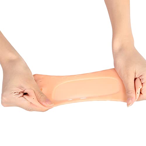 ZJchao Silicone Gel Moisturizing Socks, Foot Anti-Cracking Protector Foot Care Tool Prevention Socks Relieve Plantar Fasciitis Pain Heel Bone Spur Pain Soften Dead Skin Dry Cracked Skin (M-Skin Color)