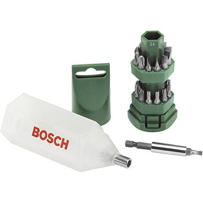 Bosch 25 Piece Big Bit Screwdriver Bit Set, Green, 17.7 x 15.8 x 9.8 inches, 2607019503