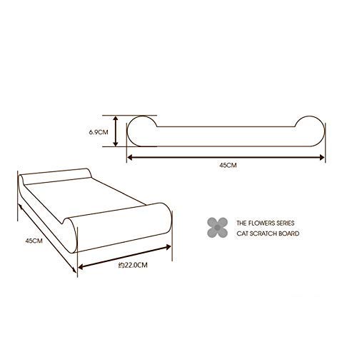 cat kitten corrugated scratch Board Pad Bed Mat lemon green