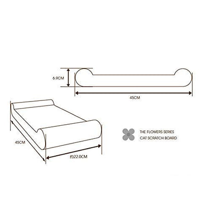 cat kitten corrugated scratch Board Pad Bed Mat lemon green