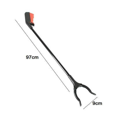 IMUU Extra Long Pickup Aid Trash Picker Upper, Heavy Duty Trash Grabber Pickup Stick, Rotating Hand, Long Pick up Helping Reach Hand Stick Claw Trash Arm Grip for Garden, Picnic (Black)