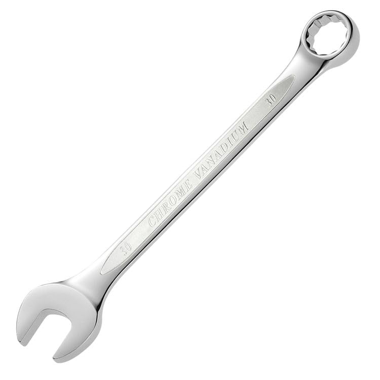 T.O.T.A.L (TCSPA301)1 Pcs Double Side Spanner Combination Ring & Open End Spanner Chrome Vanadium,Size 30