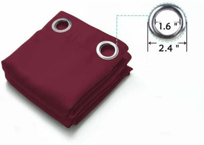 Dark Red Blackout Curtains - steel Grommets - thermal Insulated fabric – for room darkness – 1 panel