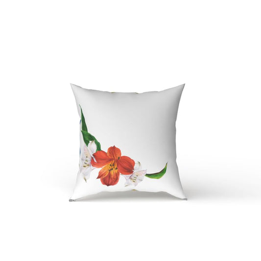 Tropics Velvet Cushion Cover, a vibrant and plush decorative throw pillow featuring a lush multicolor jungle pattern, 40x40 cm, ideal for creating a bold, exotic statement in your home