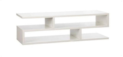 Modern TV Table and Media Console, a sleek and minimalist Entertainment Center Stand measuring 120 cm, presented in a clean and contemporary White finish