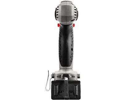 Crown ct21074l drill with 2 lithium batteries (13mm, grey/black)