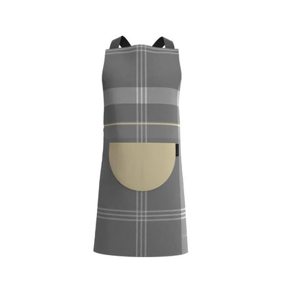 Apron, Cross-Back Design, Soft Cotton-Like Fabric, One Size, Lightweight Breathable Unisex with Front Pocket, for Cooking, and Daily Use