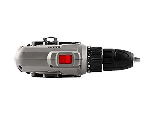 Crown ct21074l drill with 2 lithium batteries (13mm, grey/black)