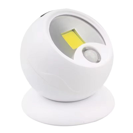 360° Rotating Spherical LED Night Light with Motion Sensor, 120 lm, Magnetic Base, Indoor Lighting for Bedroom, Closet, Hallway, Stairs, Soft Warm Light