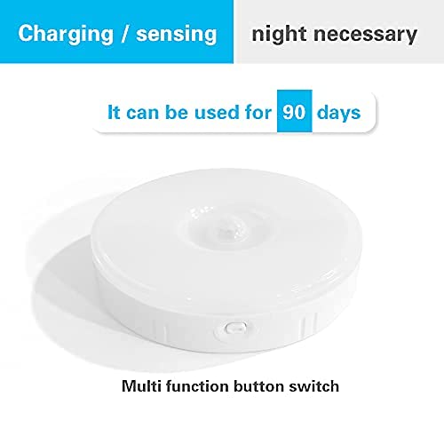 2 Pack Motion Sensor USB Rechargeable Light Indoor Rechargeable Puck Lights Lights for Kitchen