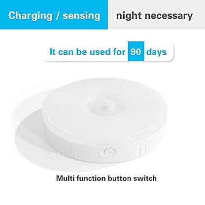 2 Pack Motion Sensor USB Rechargeable Light Indoor Rechargeable Puck Lights Lights for Kitchen