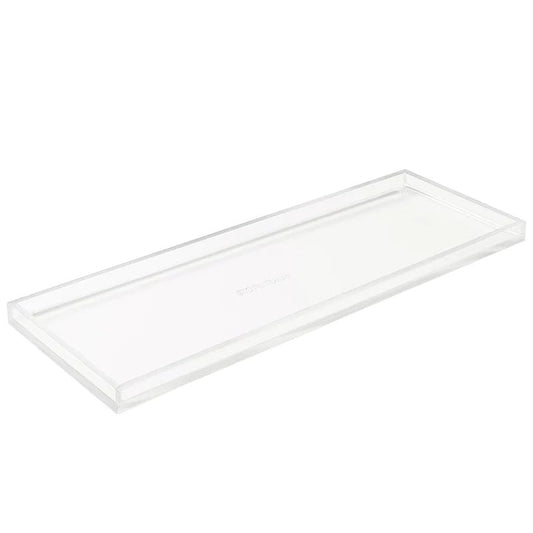 Clear Acrylic Narrow Accessory Tray, 31 x 11.4 x 1.3 cm, Desktop Storage Tray for Office and Home