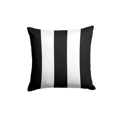 Stripes Cushion Cover in Black & White, 40x40 cm, a decorative throw pillow with a classic and bold linear pattern, perfect for adding a graphic and modern accent to your home decor
